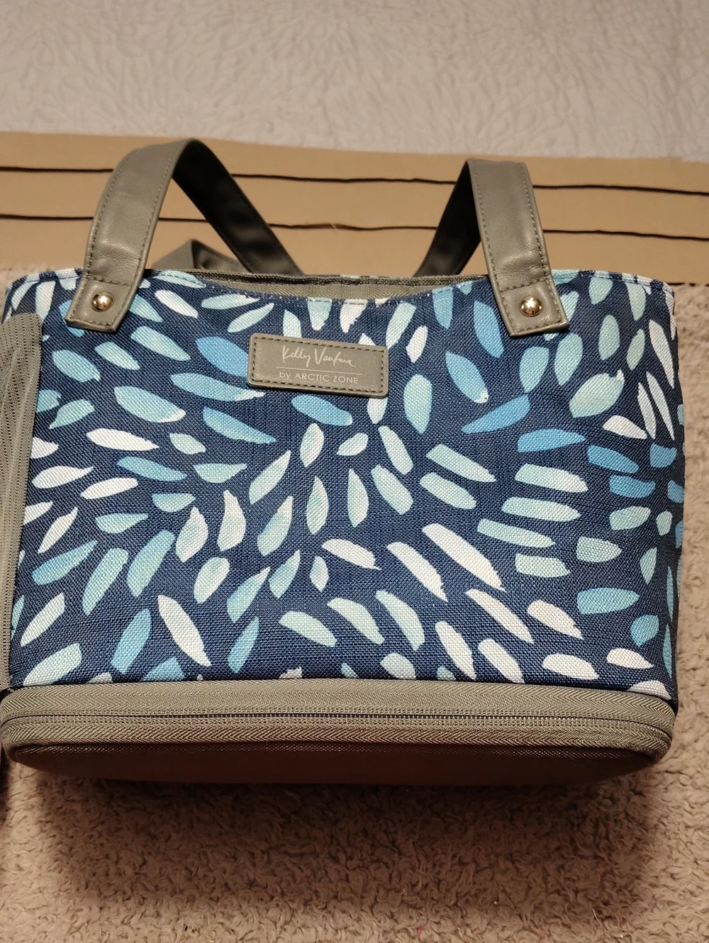 Artic Zone Blue Patterned Insulated Lunch Tote & Food Storage Set